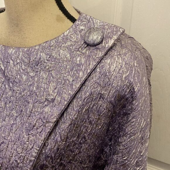 Balenciaga Paris metallic lavender dress coat, size 38(S) - Picture 3 of 14